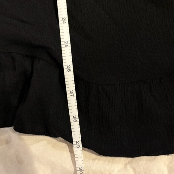 Urban Outfitters dress S, ruffle, black, rayon, pockets, sleeveless, lined - Picture 3 of 13